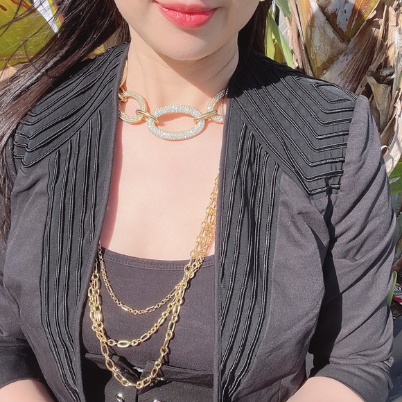 NWT Price Firm J.Crew Pavé link necklace - Picture 16 of 17